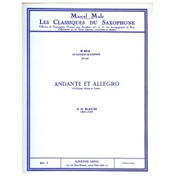 Johann Sebastian Bach: Andante et Allegro (Classiques No.97) (Saxophone-Alto & Piano)