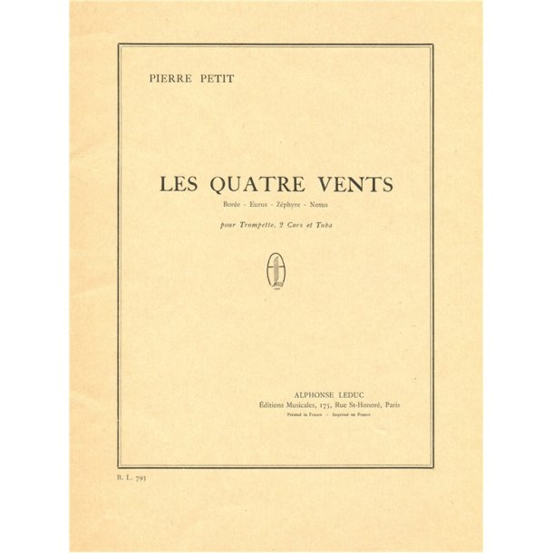 Pierre Petit: Les Quatre Vents (Quartet-Brass)