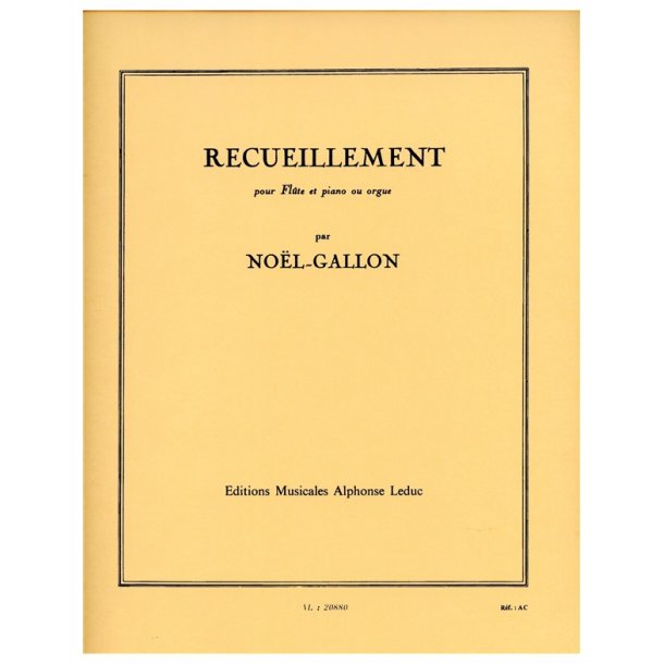 No&euml;l-Gallon: Recueillement (Flute & Piano)