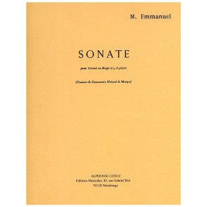 Maurice Emmanuel: Sonate (Trumpet & Piano)
