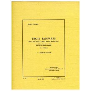 Jacques Castérède: 3 Fanfares pour des Proclamations de Napoléon Vol.1 (Ensemble-Brass 8 or more)