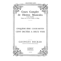 Becker Cours Complet De Dictees Bl784 Cours Moyen 5eme Serie 2vce Bk