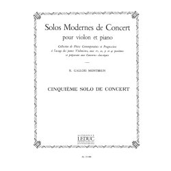 Raymond Gallois-Montbrun: Solos modernes de Concert No.5 (Violin & Piano)