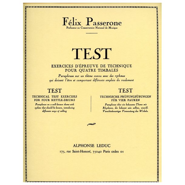 F&eacute;lix Passerone: Test (Percussion solo)