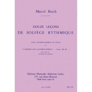 Bitsch 12 Lecons De Solfege Rythmique Vol B 7 Cles Melangees Sans Acc