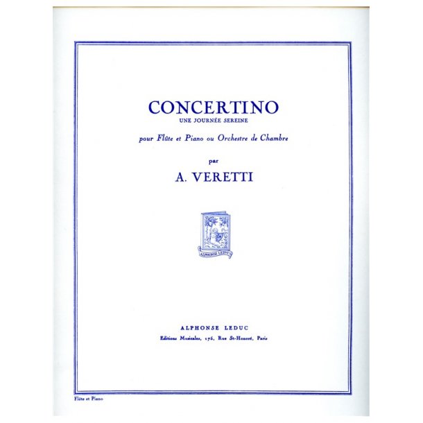 Antonio Veretti: Concertino (Flute & Piano)
