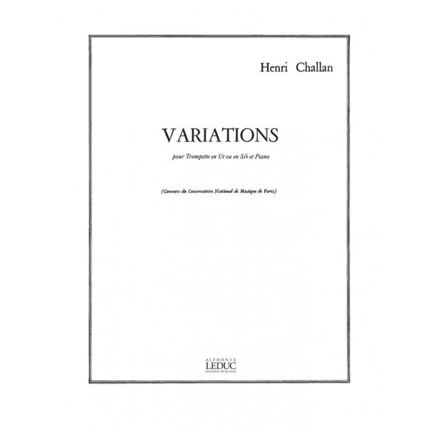 Henri Challan: Variations (Trumpet & Piano)