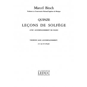 Bitsch 15 Lecons De Solfege En 7 Cles Melangees Sans Accomp Book