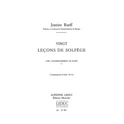 Rueff 20 Lecons De Solfege Avec Accompagnement Bl853 Book