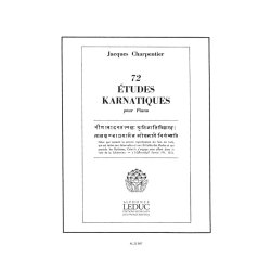 Jacques Charpentier: 72 Etudes karnatiques - 3e Cycle (Piano solo)