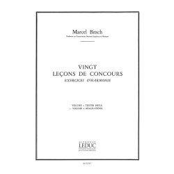 Bitsch 20 Lecons De Concours Exercices D'harmonie Livre Du Maitre Bk