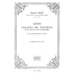 Rueff 15 Lecons De Solfege Avec Accompagnement Bl879 Book