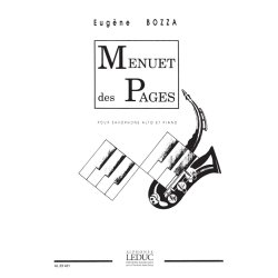 Eug&egrave;ne Bozza: Menuet des Pages (Saxophone-Alto & Piano)