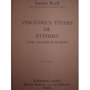 Rueff 22 Etudes De Rythme Sans Accompagnement Technical Studies