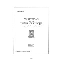 Jean Meyer: Variations sur un Th&egrave;me classique (Clarinets 3)