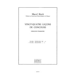 Bitsch 24 Lecons De Concours Exercices D'harmonie Realisations Book