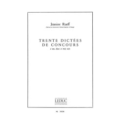 Rueff 30 Dictees De Concours A 1 2 Et 3 Voix Voice 2 3 Book