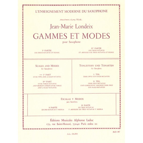 Jean-Marie Londeix: Gammes et M&ocirc;des Vol.1 (Saxophone solo)