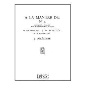 Jacques Delécluse: A la Manière de...No.4 (Percussion(s) & Piano)