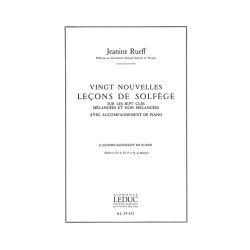 Rueff 20 Nouvelles Lecons De Solfege 7 Cles Mel Et Nn Melangees Acc Bk