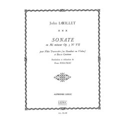 John Loeillet: Sonate Op.3, No.7 in E minor (Flute & Continuo)