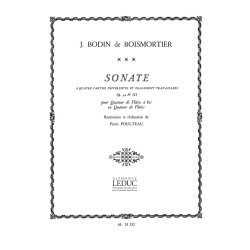 Joseph Bodin de Boismortier: Sonate Op.34, No.3 en 4 Parties... (Flutes 4)