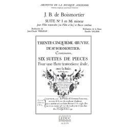 Joseph Bodin de Boismortier: Suite No.1 in E minor (Flute & Continuo)