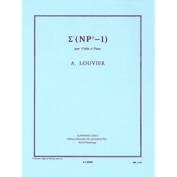 Alain Louvier: Sigma (Violin & Piano)