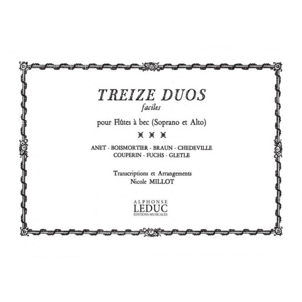 Nicole Millot: 13 Duos faciles (Recorders 2)