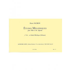 Pierre Paubon: 20 Etudes mélodiques (sop) (Recorder solo)