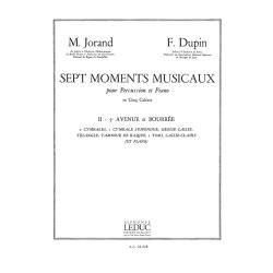 Marcel & Fran&ccedil;ois Jorand M.& Dupin F.: 7 Moments musicaux Vol.2: Avenue & Bourr&eacute;e (Percussion(s) & Piano)