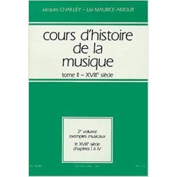 Chailley Cours D'histoire De La Musique Tome 2 18eme Vol 1 Cours