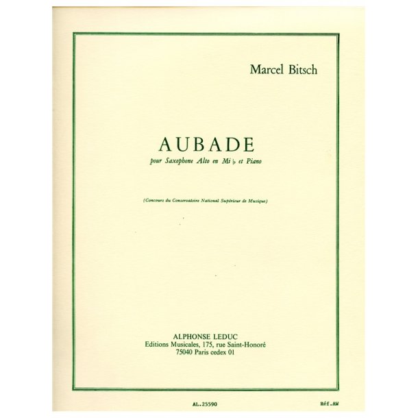Marcel Bitsch: Aubade (Saxophone-Alto & Piano)