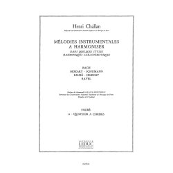 Challan Melodies Instrumentales A Harmoniser Vol 11 Faure Str 4tet Bk