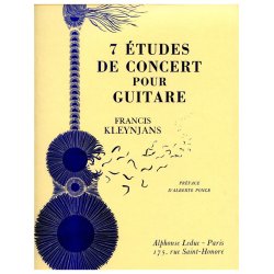 Francis Kleynjans: 7 Etudes de Concert (Guitar solo)