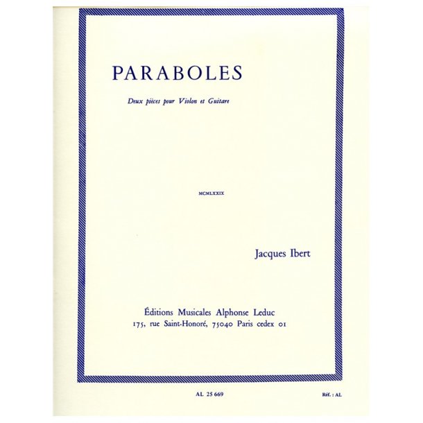 Jacques Ibert: Paraboles