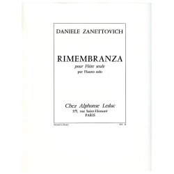 Daniele Zanettovich: Rimembranza (Flute solo)