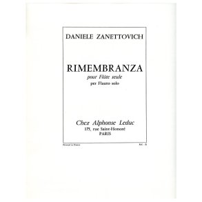 Daniele Zanettovich: Rimembranza (Flute solo)