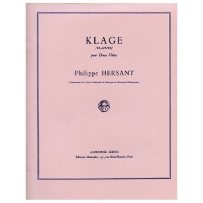 Philippe Hersant: Klage (Flutes 2)