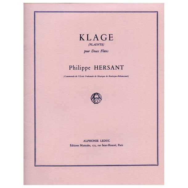 Philippe Hersant: Klage (Flutes 2)