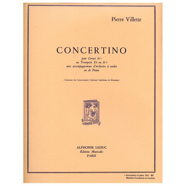 Pierre Villette: Concertino Op.43 (Trumpet & Piano)