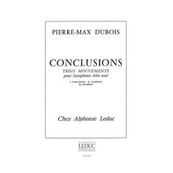 Pierre Max Dubois: Conclusions, 3 Mouvements (Saxophone solo)