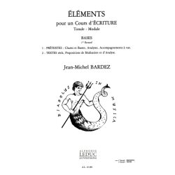 Bardez Elements Pour Un Cours D'ecriture Tonale Modale Bases 1 Book