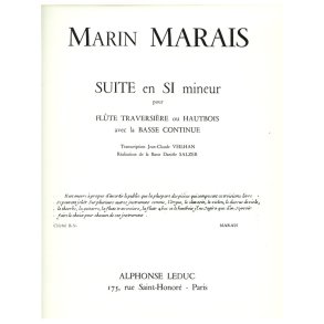 Marin Marais: Suite in B minor (Flute & Continuo)