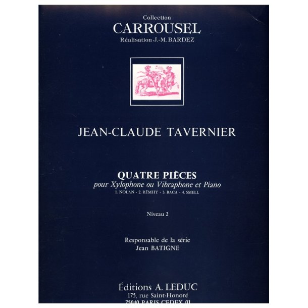 Jean-Claude & Marc Tavernier J.C.& M.: 4 Pi&egrave;ces (Percussion(s) & Piano)