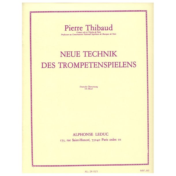 Thibaud Neue Technik Trompetenspielens Trumpet Book German