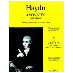 Haydn 4 Sonatas Volume 1 In G Major Hob 16/6 Piano Book German