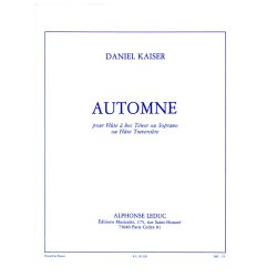 Hermann Josef Kaiser: Automne for Flute or Recorder Solo