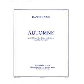 Hermann Josef Kaiser: Automne for Flute or Recorder Solo