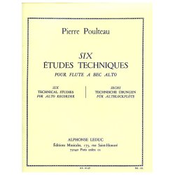 Pierre Poulteau: 6 Etudes techniques (alto) (Recorder solo)